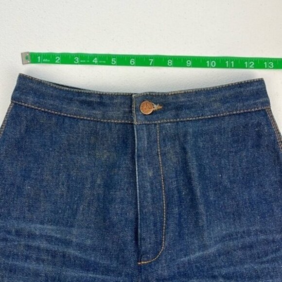 Vik Vizette Jeans High-Rise Butterfly Embroidery Flare Boot Cut Flat Front 26 - Picture 11 of 12